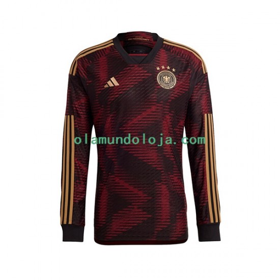 Camisola Alemanha Homem Equipamento Segundo Copa do Mundo 2022 Manga Comprida